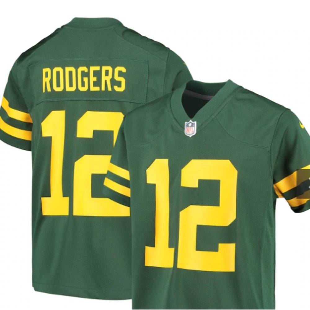 NWT Nike Aaron Rodgers #12 NFL Vapor Game Jersey/Scully Bundle - Green